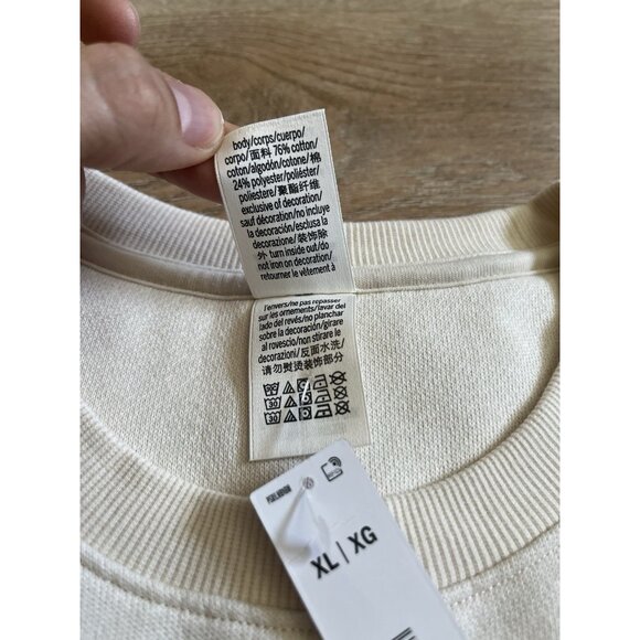 Pink Victoria Secret Winter Graphic Sweatshirt Off White XL Aspen Ski Boots - Picture 4 of 8